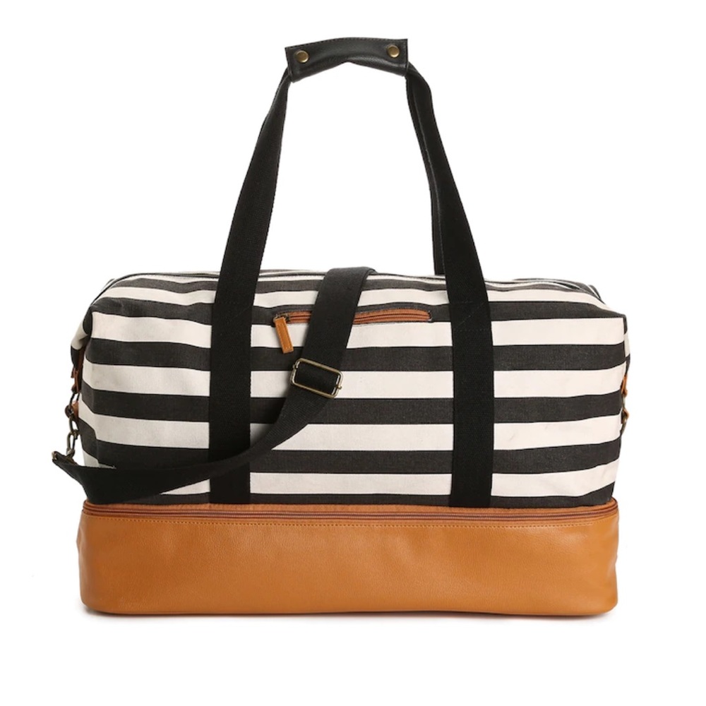 Striped Duffel Bag
